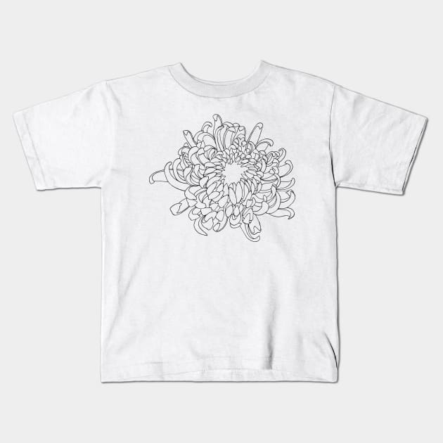 Chrysanthemum Kids T-Shirt by themintgardener